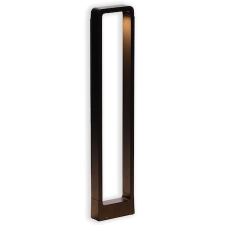 Gardenised Driveway Bollard Rectangle LED Garden Light, Large Black Aluminum Pathway Yard Outdoor Light QI004630.L